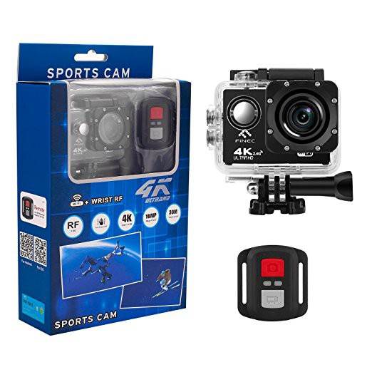 กล้องติดหมวกกันน็อค กันน้ำ Sport Cam 4K UHD with WIFI (Sports / Action Camera) กันน้ำ 30m