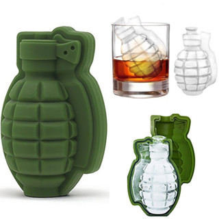 3D Grenade รูปร่างซิลิโคน Ice Cube แม่พิมพ์ถาดน้ำแข็งสร้างสรรค์แม่พิมพ์ตู้แช่แข็งกล่องวิสกี้เครื่องทำน้ำแข็งซิลิโคนบาร์อุปกรณ์เสริม