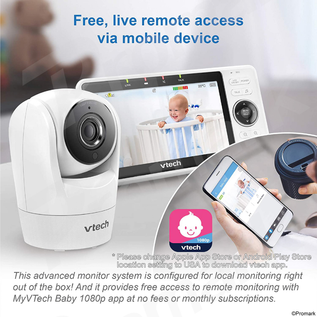 (ประกัน 1ปี) Vtech Wifi Baby Camera & Screen 5" กล้องวิดีโอเบบี้มอนิเตอร์ 5 นิ้ว VM901 (2901V)