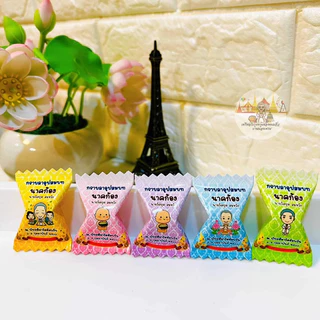 เหรียญโปรยทานชื่อนาคลายไทยพาสเทล 1ชุด พับได้100ชิ้น คละให้15สี