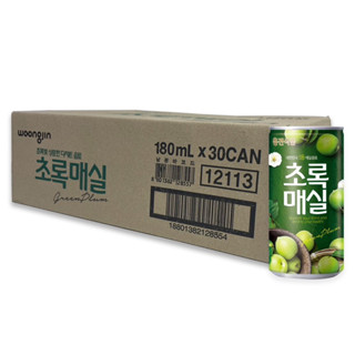 woongjin green plum drink CAN 180 ml 1 pack 30 cans