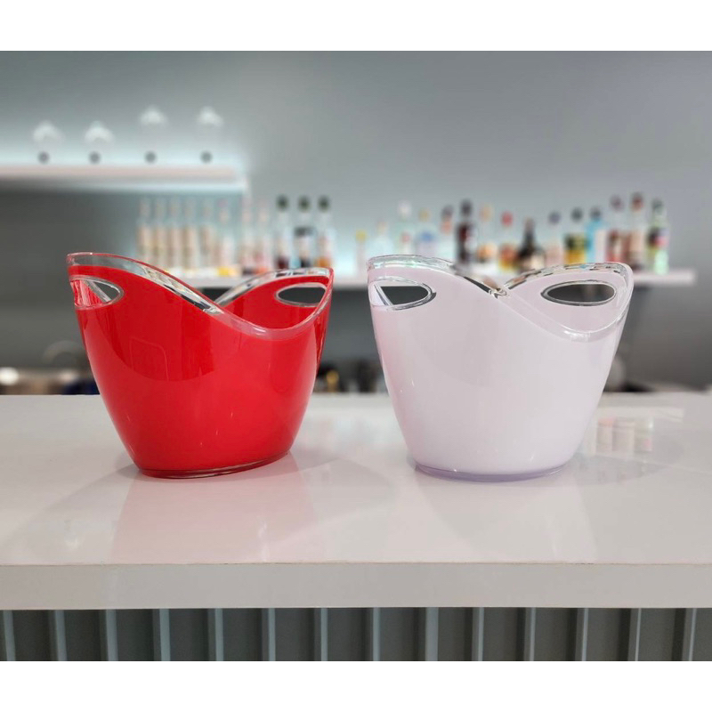 ถัง 8 ลิตร 4 ลิตร / ถังน้ำแข็ง อะคริลิค แชมเปญ ถังไวน์ 8 Liter Champagne Bucket Oval
