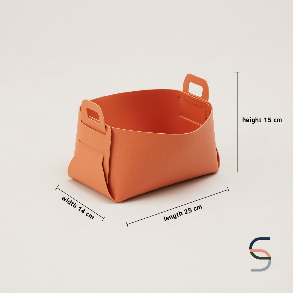 SARABARN Pu Leather Storage Basket | อุปกรณ์สำหรับจัดเก็บ ขนาดกลาง 9 สี - รูปที่ 4