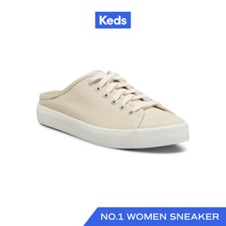 KEDS รองเท้าผ้าใบ เปิดส้น รุ่น KICKSTART MULE CANVAS สีน้ำตาลอ่อน ( WF66897 )