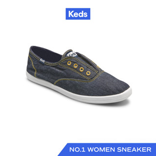 KEDS รองเท้าผ้าใบ แบบสวม รุ่น CHILLAX DENIM สียีนส์ ( WF66422 )