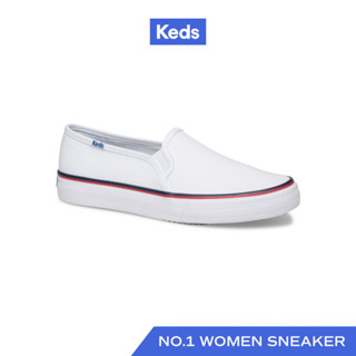 KEDS รองเท้าผ้าใบ แบบสวม รุ่น DOUBLE DECKER VARSITY สีขาว ( WF62940AW )