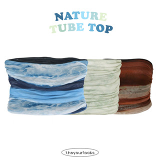 Theyourlooks ♡ พร้อมส่ง Nature tube top เกาะอก 🦋🍵🍂 (TYL574)