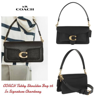 C/O//A//C//H Tabby Shoulder Bag 26 in Signature Canvas with Beadchain Code:B11D09050366 แบรนด์แท้ 100% งาน Outlet