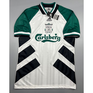 เสื้อบอล ย้อนยุค ลิเว่อพูล เยือน 1993 Retro ก้างปลา ขาว-เขียวเรโทร คลาสสิค 1993-95