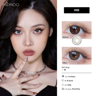 Midroo【COD】2 ชิ้น / คู่ลายฮิต ขายดีมากคอนแทคเลนส์สี MO Gray 14.0mm 1คู่