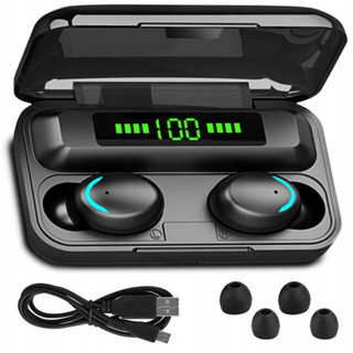 ใหม่หูฟังบลูทูธ TWS รุ่น F9-5 เชื่อมต่อ Bluetooth 5.1 ระบบสเตอริโอ หูฟังเล่นเกมส์ แยกเสียงซ้ายขวาได้