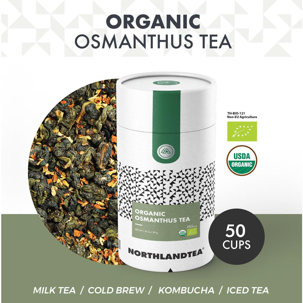 Northlandtea - ชาอู่หลงหอมหมื่นลี้ USDA&EU ออร์แกนิค 50g - HOT&ICED TEA / COLD BREW / KOMBUCHA etc.