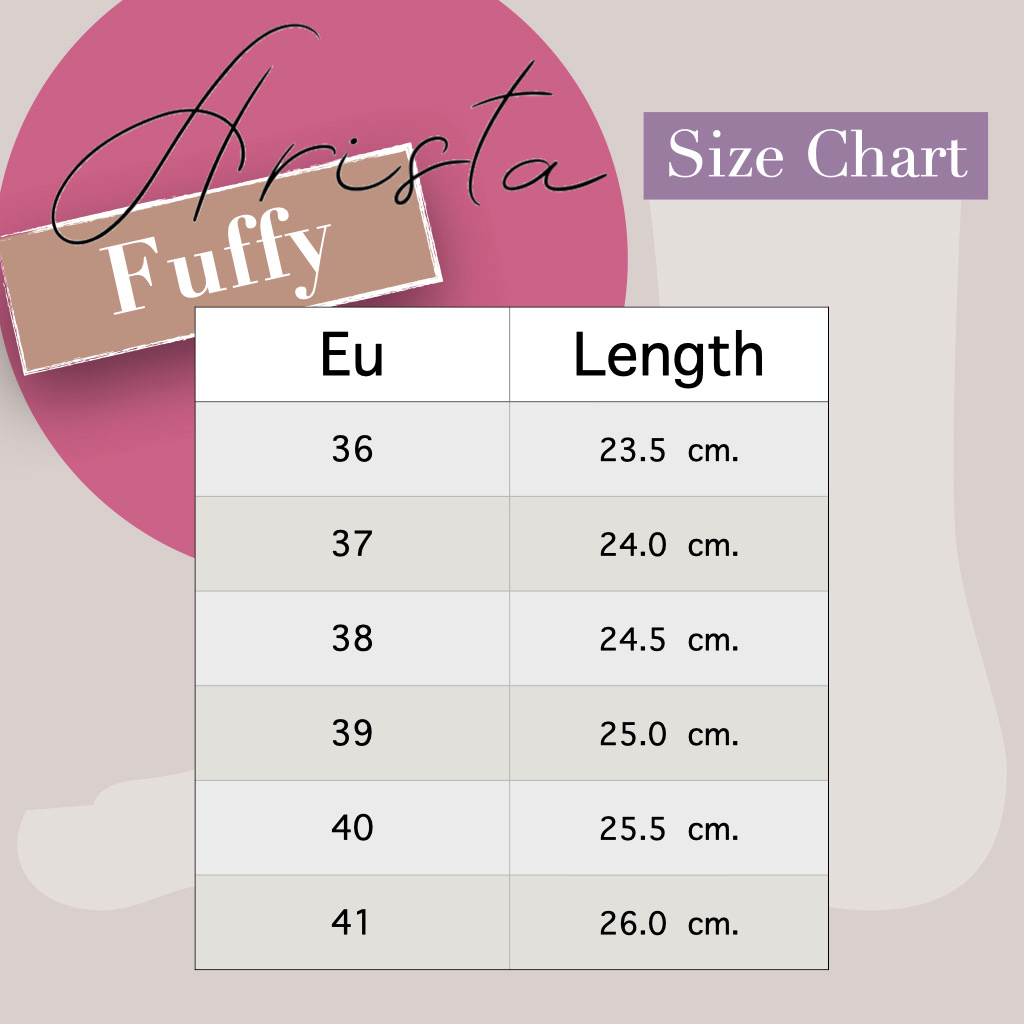 Arista ( 🇹🇭 Ready to ship) รองเท้าผู้หญิง รองเท้าเเฟชั่นผู้หญิง รุ่น Fuffy ( ART-052 )