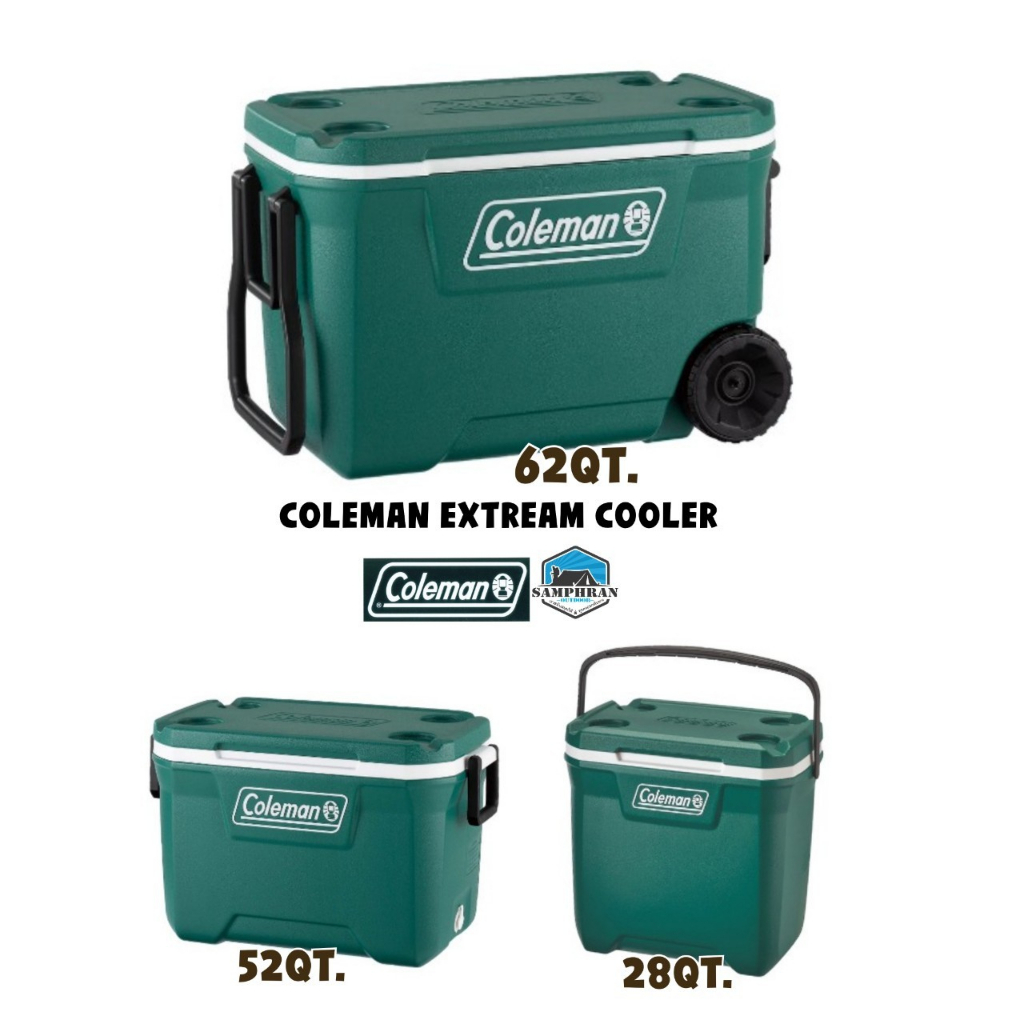 ⭐  5.5 โค้ด HGSP555 ⛺ กระติกน้ำแข็ง Coleman CM JP XTREME COOLER/28QT/52QT/62QT EVERGREEN(พร้อมส่ง)