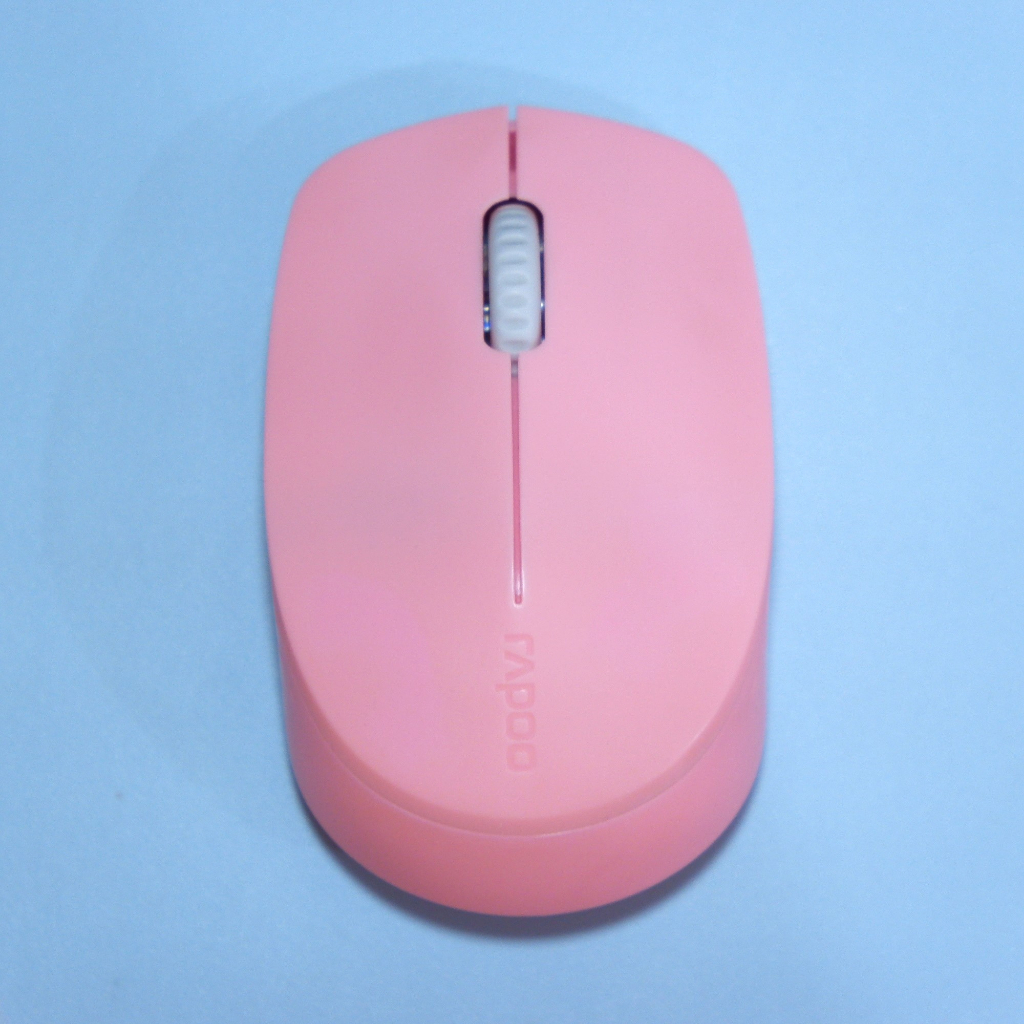 [มือสอง] สีชมพู Rapoo รุ่น M100 Silent Multi-mode Wireless Mouse เมาส์ไร้เสียงรบกวน เมาส์ไร้สาย เมาส์ไวเลส บลูทูธ