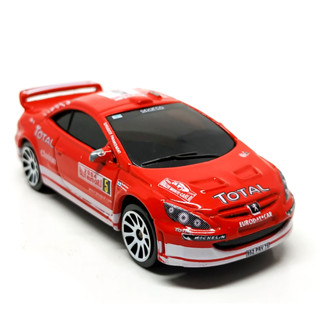 "รถเหล็กมาจอเร็ต Majorette Peugeot 307 WRC no.5 สีแดง ขนาด 1/64 ยาว 8 cm มือสอง #002