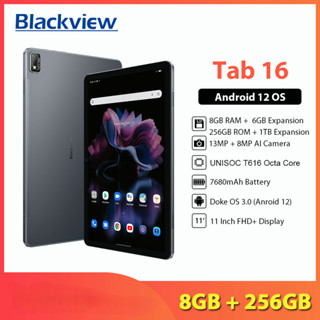 Blackview Tab 16 Tablet 8GB+256GB 11 FHD+ 2K Display Pad Android 12 T616 Widevine L1 7680mAh 13MP Camera Dual 4G Table