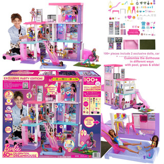 ใหม่ บ้านตุ๊กตาบาร์บี้ ฉลองครบรอบ 60 ปี Barbie 60th Celebration DreamHouse Playset (3.75 ft) 3 Year Olds+ ราคา12,900.-