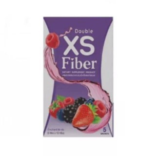 XS Double fiber ไฟเบอร์ มาดามดับเบิ้ล ช่วยขับถ่าย 1 กล่องมี 5 ซอง