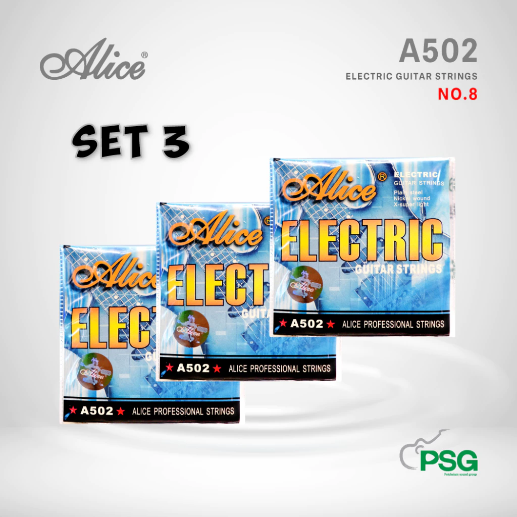 ALICE รุ่น A502 ELECTRIC GUITAR - SILVER เบอร์ 8 SET 3 ( ถูกมาก )
