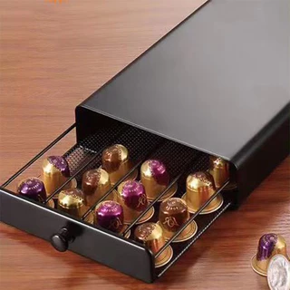 ลิ้นชักเก็บแคปซูลกาแฟ วางเครื่องชงกาแฟด้านบนได้ Nespresso Dolce Gusto Starbucks ที่เก็บแคปซูลกาแฟ