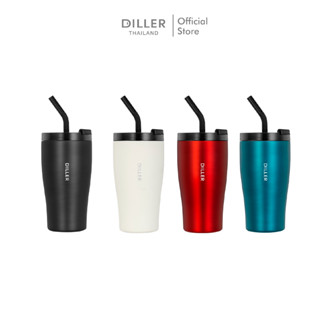 Diller Thermo Tumbler 550ml MLH9065 แก้วเก็บความร้อนและเย็น 24ชม สแตนเลส2ชั้นเก็บเย็น24ชม รับประกันสินค้าในไทย