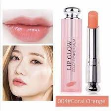 แท้ทั้งร้าน !! แบ่งขายลิปสติก DIOR LIP GLOW สี 004 CORAL ขนาด 0.5 กรัม พร้อมแปรงทาลิป