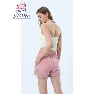 Womens Running Quick Dry Breathable Mesh Shorts กางเกงออกกำลังกาย ขาสั้น กางเกงวิ่ง มีซับใน ผ้าแห้งไว