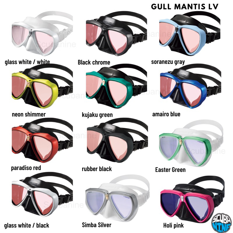 Japan GULL MANTIS LVR diving mask UV protection with myopia lens  professional deep diving - AliExpress