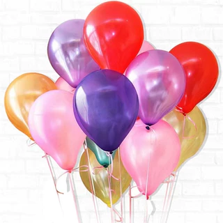 ลูกโป่งมุก ขนาด 10 นิ้ว (1ห่อ 100ใบ) ลูกโป่ง 10 นิ้ว ลูกโป่ง Helium Quality Balloon