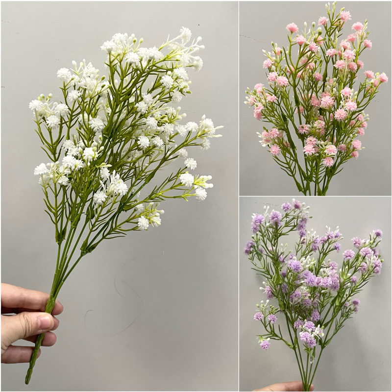 พร้อมส่ง ตัวแต่งดอกแซม รุ่นคัตเตอM ยิปโซ ดอกยิบ ดอกตัวแต่งเล็ก ดอกไม้ปลอม ใบแซม ดอกไม้ประดิษฐ์ ดอกเล็ก ยิบซี คัตเตอ