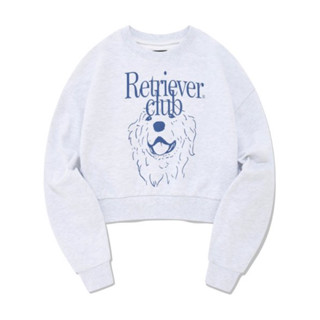 พรีออเดอร์ LAUGHING RETRIEVER CROP CREWNECK [BLUE]