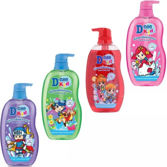 T-1-2-4 D-nee Kids ดีนี่คิดส์ 400 ml และ 600 ml สบู่เหลวเพื่อผิวและผม เลือกสีได้