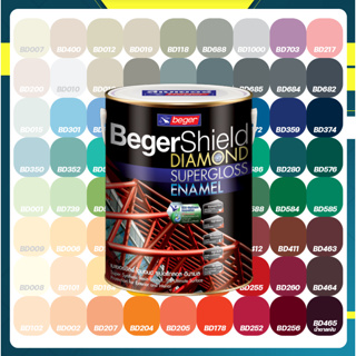 Beger Shield Diamond 1 สีน้ำมัน เคลือบเงา สีน้ำมัน เคลือบเงา สีทาเหล็ก สีทาไม้ ขนาด 1 ลิตร