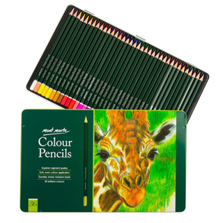 Mont Marte Artist Quality Color Pencils 36 Piece in Metal Tin. Professional Colored ดินสอสีไม้ Mont Marte เกรด Artist