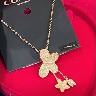 Coach Pave Butterfly Bolo Necklace สร้อยคอปรับความยาวได้