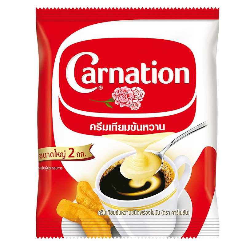 นมข้นหวาน ครีมเทียมข้นหวาน คาเนชั่น 2 กก. ถุงเติม CARNATION Sweetened Beverage Creamer 2 Kg X1 Piece