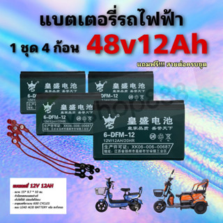 PL แบต 48 โวลล์ 12 แอมป์ ขั้วนอต สำหรับจักรยานไฟฟ้า สามล้อไฟฟ้า/แบรนด์แท้แถมสายไฟต่อแบตอย่างดีครบชุด