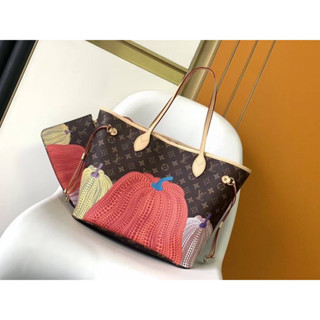 กระเป๋าแบรนด์เนมกระเป๋าสะพายข้าง Louis Vuitton NEVERFULL   สีสวยมาก ใหม่สุด