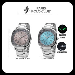 Paris Polo Club นาฬิกาผู้หญิง รุ่น PPC-220901L  สายสเตนเลสสตีล