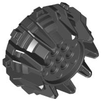 [Wheel] ชิ้นส่วนเลโก้ Lego Part Wheel Hard Plastic with Small Cleats and Flanges (64712) ราคา/ชิ้น