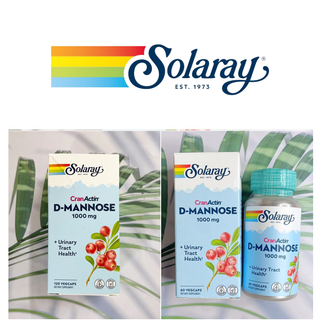 (Solaray®) D-Mannose with CranActin Urinary Tract Health 1000 mg 60 VegCaps ดีแมนโนส ดี-แมนโนส แมนโนส ดี-มันโนส ดีมันโนส