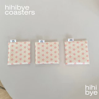 แผ่นรองแก้วลายดาว / Hihibye star coasters size : 9x9cm
