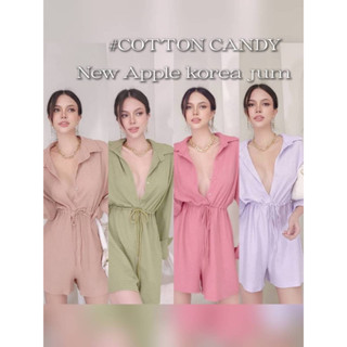 #COTTON CANDY🍭จั้มสูทขาสั้น New Apple korea jum