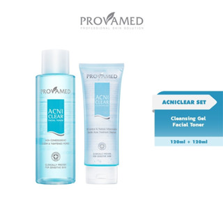 PROVAMED ACNICLEAR CLEANSING GEL 120 ML + PROVAMED ACNICLEAR FACIAL TONER 120 ML