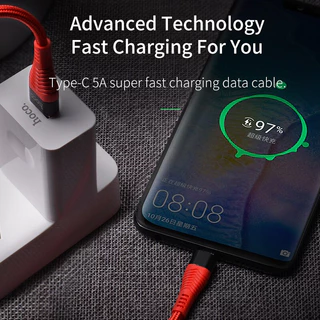 Hoco สายชาร์จเร็ว 5.0A/4.0A. สายถักอย่างดี 1.2m. Supercharge USB Type C Micro USB charging data cable U53