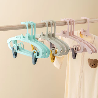 ไม้แขวนเสื้อเด็ก แบบยืดได้ หดได้ กันลื่น แพค 10ชิ้น