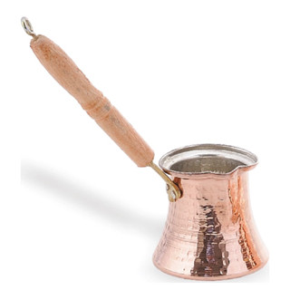 Copper Coffee Pot - 250 ml / หมัอต้มกาแฟทองแดง ด้ามไม้