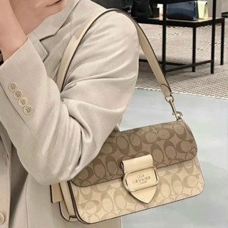 Morgan Shoulder Bag CH506 CE560 CE561 CE562 CE563 กระเป๋าถือผู้หญิง หนังแท้ สายสะพายไหล่คู่ ขนาดใหญ่ Coac h กระเป๋าสะพาย