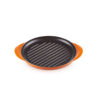 ถาดเหล็กหล่อทรงกลมสีส้ม ROUND GRILL 25CM FLAME